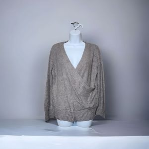 Callahan Deep V Faux Wrap Sweater